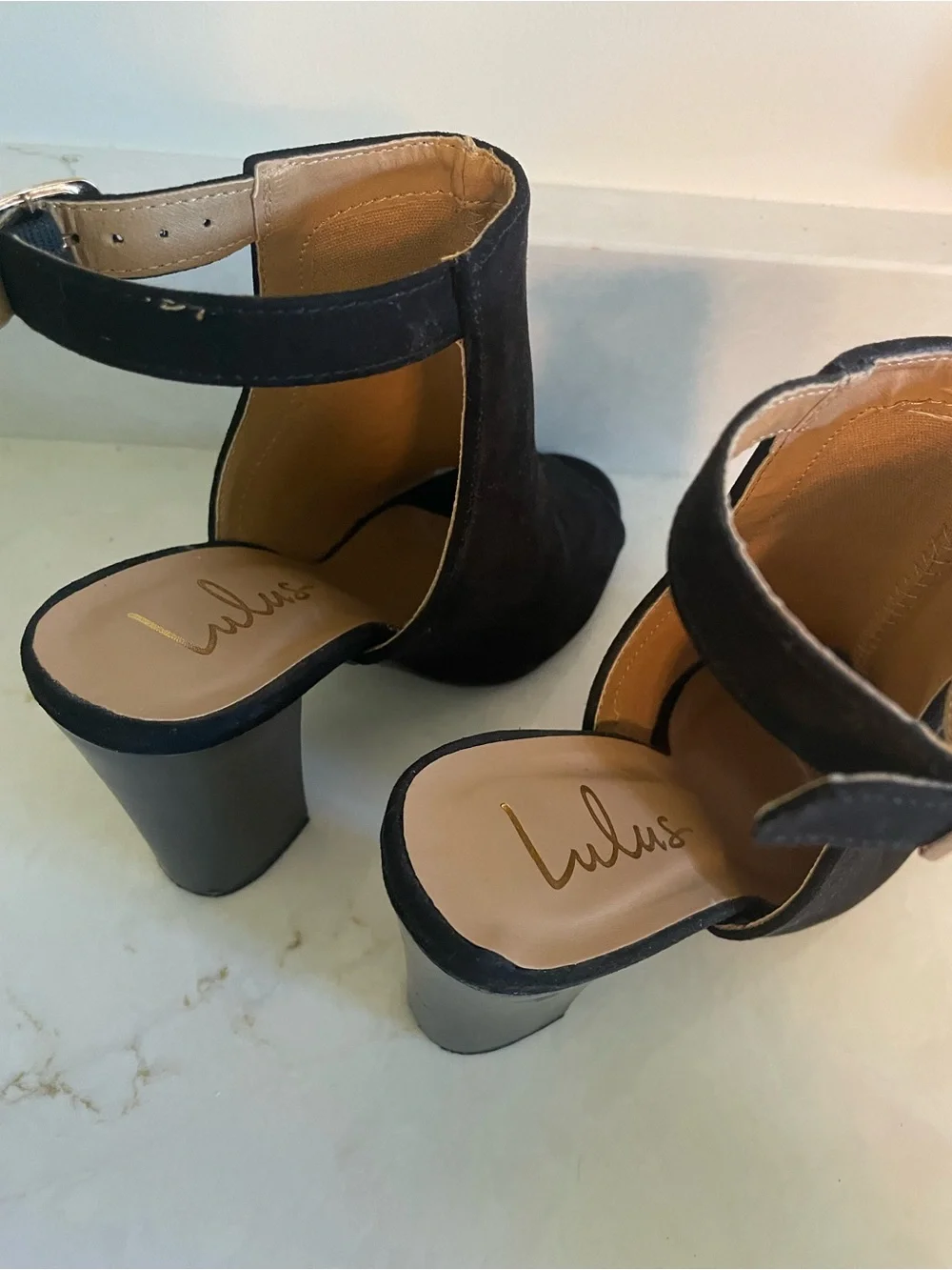 Lulus Budding Romance Black Suede Peep-toe Booties - Size 8
